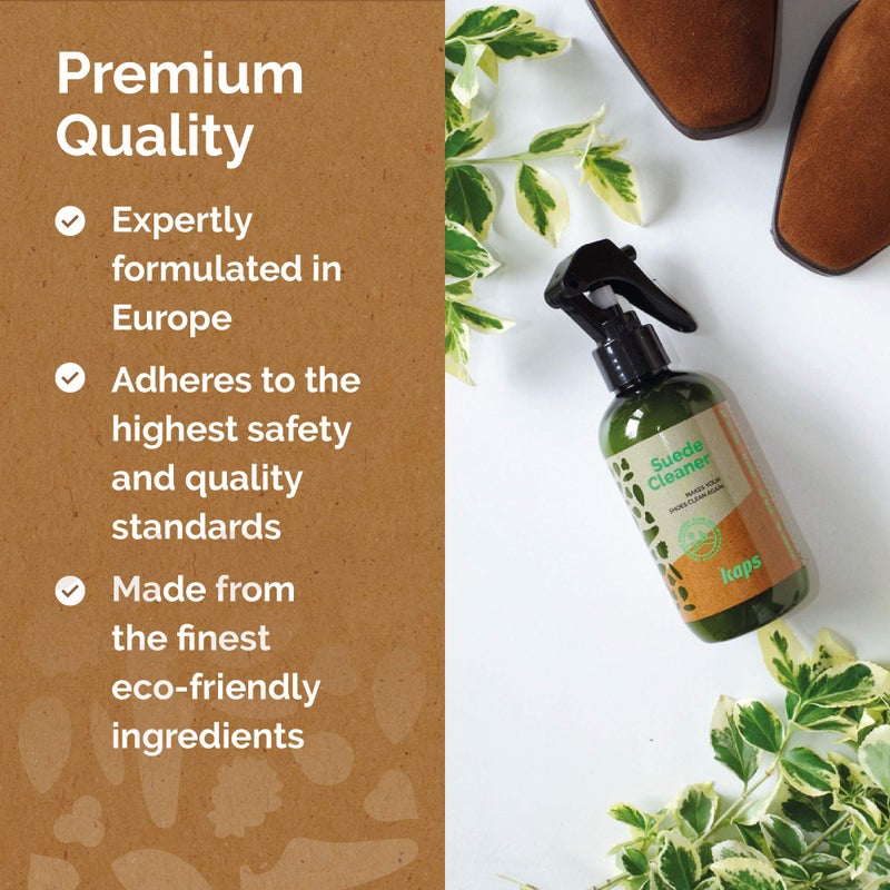 Kaps Suede Cleaner | Eco-Friendly Solvent Free Biodegradable | Cleaning Liquid for Suede and Nubuck Leather Footwear, Bags and Accessories | Made in Europe - Image 5